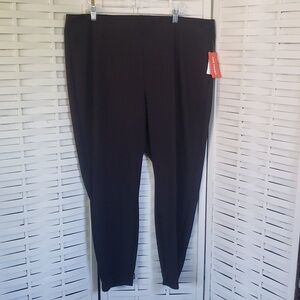 Joe Fresh black 2X pull up elastic waist fitted woman pants